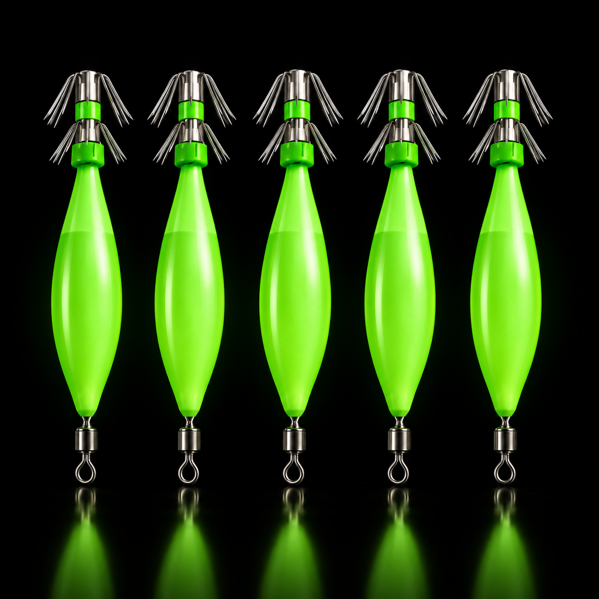 Glow Squid Jigs 5 Pack | Night Chokka Jigs